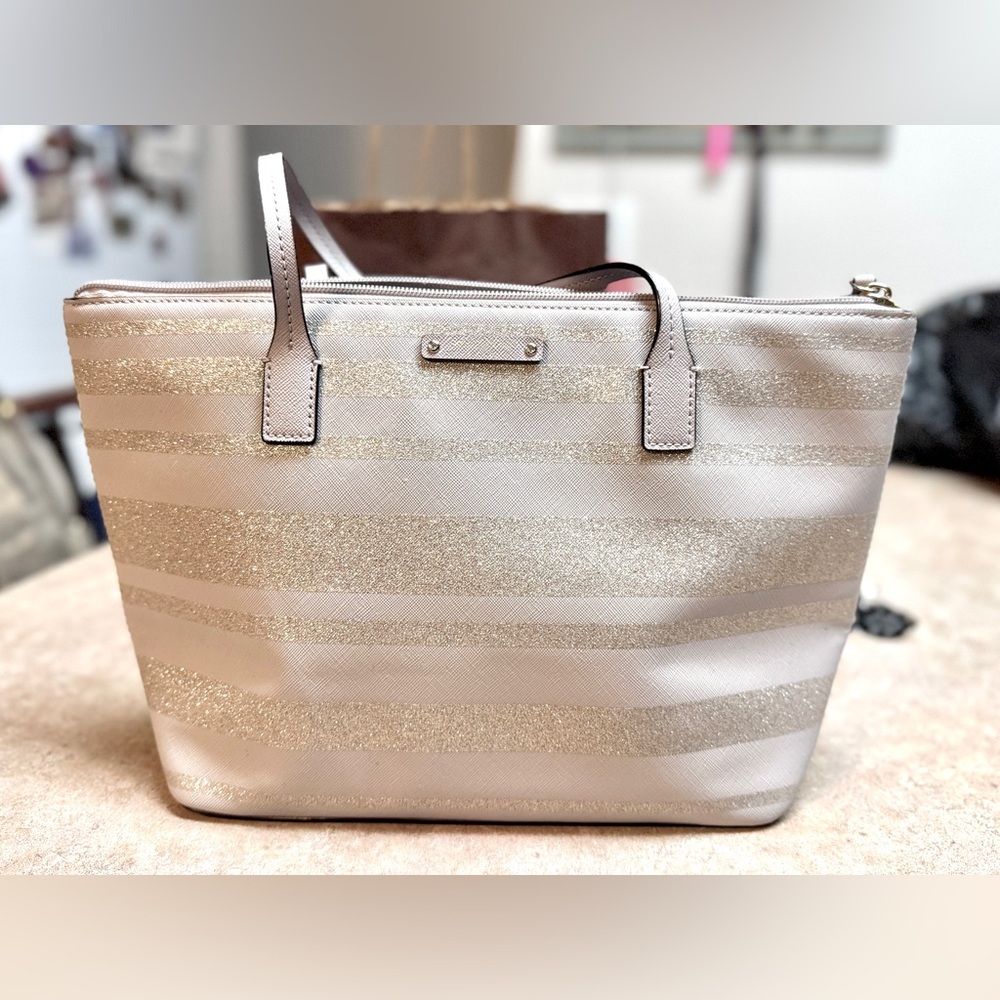 BROKEN Kate Spade lavender and glitter handbag